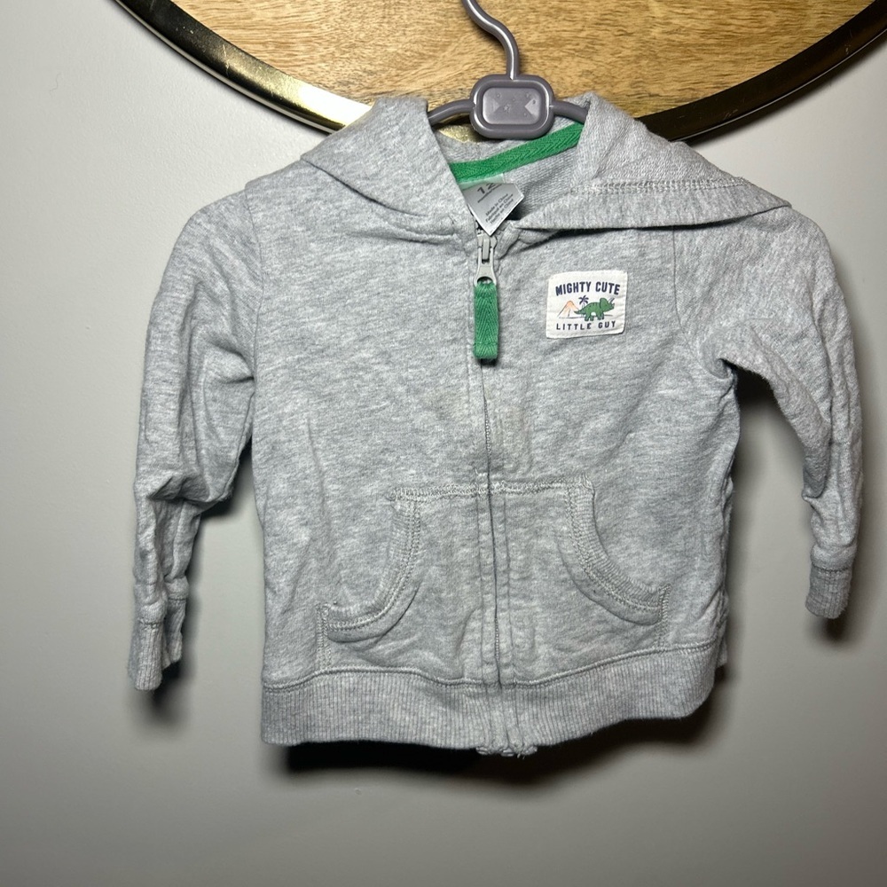 Carter's Light Gray Zip-Up Hoodie